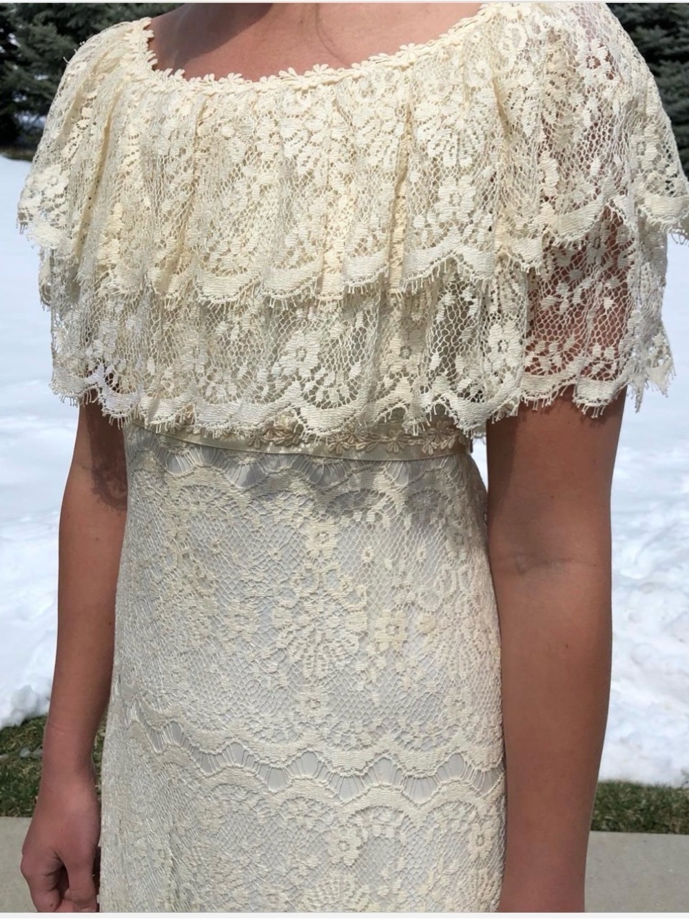 Vintage ILGWU (International Ladies’ Garment Workers’ Union) Cream Lace Dress